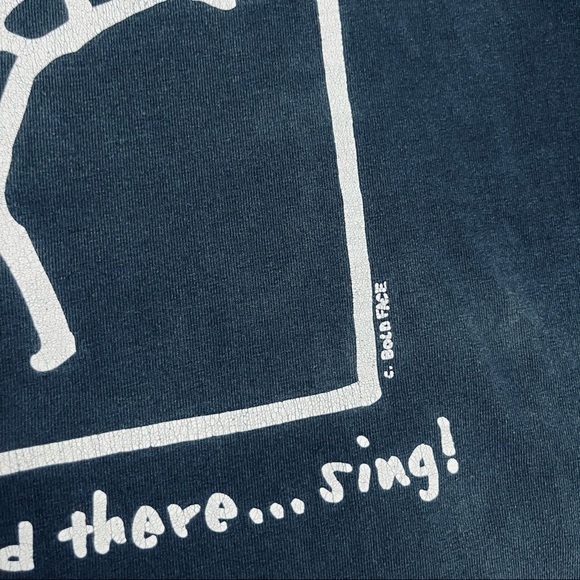 Vintage don’t just stand there sing T-shirt Sz XL - Picture 6 of 13